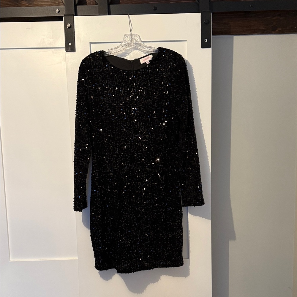 Black Short Sequin Dress
